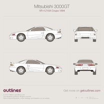 1994 Mitsubishi 3000GT VR-4 Z15A Coupe blueprint