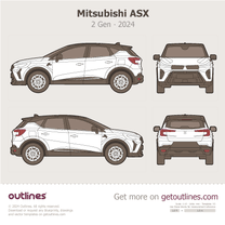 2024 Mitsubishi ASX 2 Gen Facelift ∙ RJB SUV blueprint