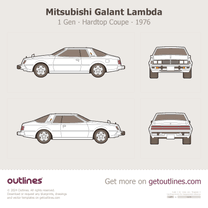 1976 Mitsubishi Galant Lambda Hardtop Coupe blueprint