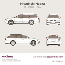 2002 Mitsubishi Magna TJ Series II Wagon blueprint