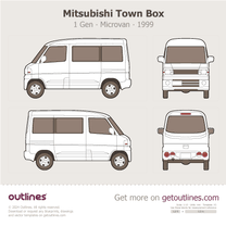 1999 Mitsubishi Town Box Microvan blueprint