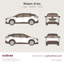 2024 Nissan Ariya 1 Gen ∙ NISMO SUV blueprint