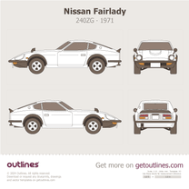 1971 Nissan Fairlady 240ZG Coupe blueprint