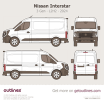 2024 Nissan Interstar 3 Gen L2H2 Van blueprint