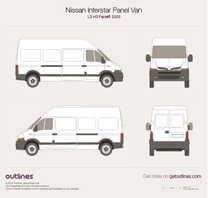 2003 Nissan Interstar Panel Van L3 H3 Facelift Van blueprint