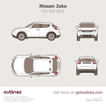 2011 Nissan Juke F15 SUV blueprint