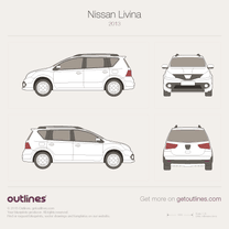 2013 Nissan Livina L11 Minivan blueprint