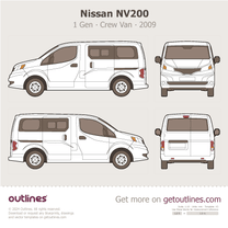 2009 Nissan NV200 Vanette ∙ 1 Gen Wagon ∙ M20 ∙ jp ∙ バネット Van blueprint