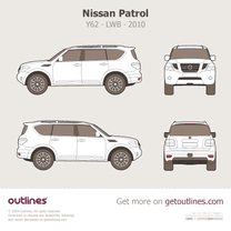 2010 Nissan Patrol Y62 LWB SUV blueprint