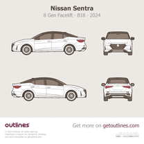2024 Nissan Sylphy 8 Gen Facelift ∙ B18 jp Sedan blueprint