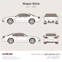 1999 Nissan Silvia S15 Coupe blueprint