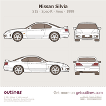 1999 Nissan Silvia S15 Spec-R ∙ Aero Package Coupe blueprint