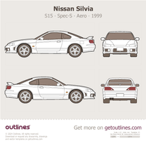1999 Nissan Silvia S15 Spec-S ∙ Aero Package Coupe blueprint