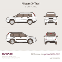 2000 Nissan X-Trail 1 Gen ∙ T30 SUV blueprint