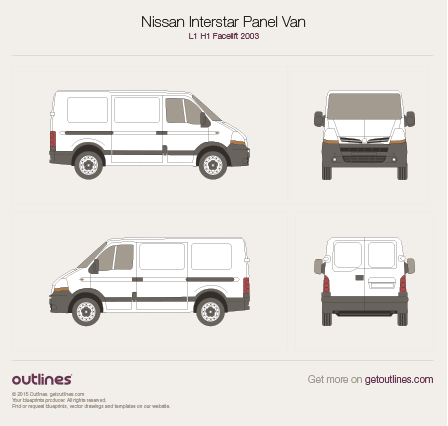 2003 Nissan Interstar Panel Van Van blueprints and drawings