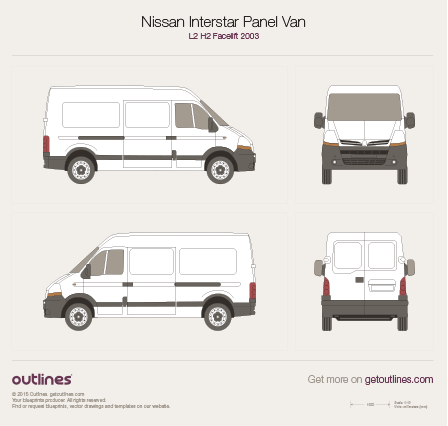 2003 Nissan Interstar Panel Van Wagon blueprints and drawings