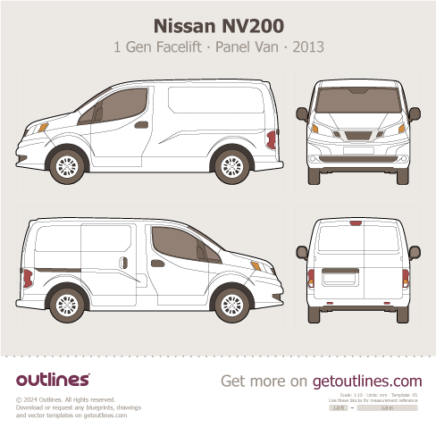 Nissan NV200 blueprint