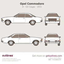 1972 Opel Commodore B 2-door Coupe blueprint
