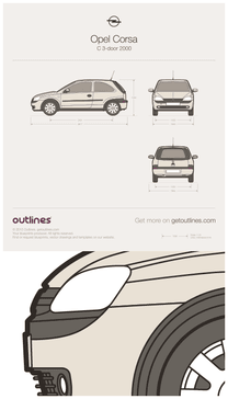 Opel Corsa blueprint