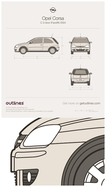 Opel Corsa blueprint