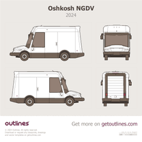 2024 Oshkosh NGDV USPS Next Generation Delivery Vehicle ∙ Mail Truck Van blueprint