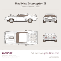 1981 Other Mad Max Interceptor II Mad Max 2: The Road Warrior ∙ Cinema ∙ Top View Coupe blueprint