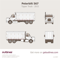 2015 Peterbilt 567 Tipper Truck Heavy Truck blueprint