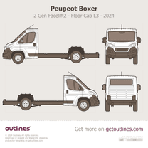 2024 Peugeot Boxer 2 Gen Facelift2 Floor Cab ∙ L3 Heavy Truck blueprint