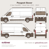 2024 Peugeot Boxer 2 Gen Facelift2 Panel Van ∙ L3H3 Van blueprint