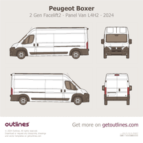 2024 Peugeot Boxer 2 Gen Facelift2 Panel Van ∙ L4H2 Van blueprint