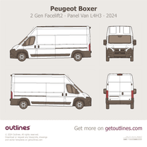 2024 Peugeot Boxer 2 Gen Facelift2 Panel Van ∙ L4H3 Van blueprint