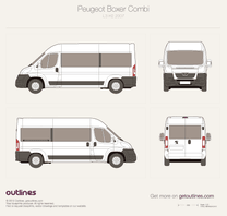 2007 Peugeot Boxer Window Van L3 H2 Van blueprint