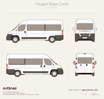 2007 Peugeot Boxer Window Van L4 H2 Van blueprint