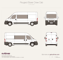 2007 Peugeot Boxer Crew Cab L3 H2 Van blueprint