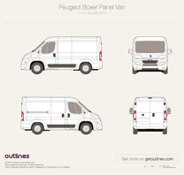 2014 Peugeot Boxer Panel Van L1 H1 Facelift Van blueprint