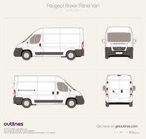 2007 Peugeot Boxer Panel Van L2 H2 Van blueprint