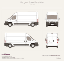 2007 Peugeot Boxer Panel Van L3 H3 Van blueprint