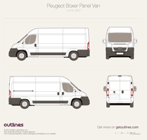 2007 Peugeot Boxer Panel Van L4 H2 Van blueprint