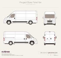 2014 Peugeot Boxer Panel Van L4 H2 Facelift Van blueprint