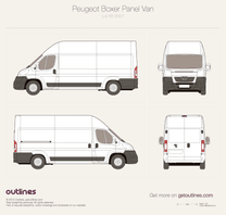 2007 Peugeot Boxer Panel Van L4 H3 Van blueprint