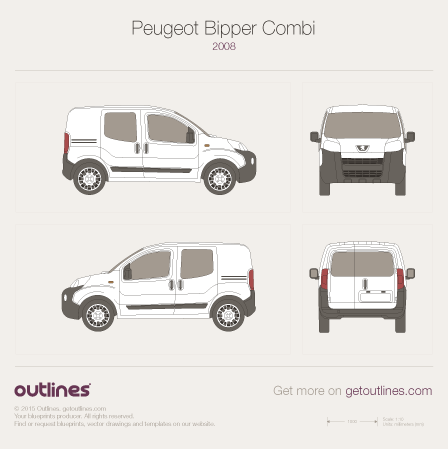 2006 Peugeot Bipper Combi Van blueprints and drawings