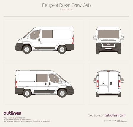 2007 Peugeot Boxer Crew Cab Van blueprints and drawings
