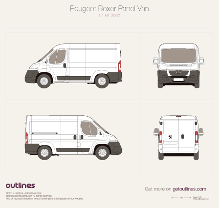 2007 Peugeot Boxer Panel Van Van blueprints and drawings