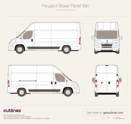 2014 Peugeot Boxer Panel Van Van blueprints and drawings