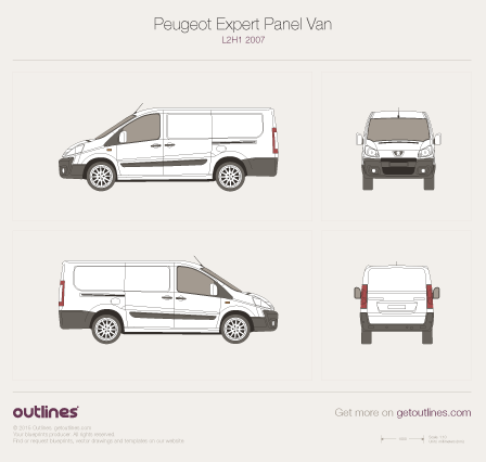 2007 Peugeot Expert Panel Van Van blueprints and drawings