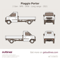 2021 Piaggio Porter eNP6 Truck 3.5t Heavy Truck blueprint