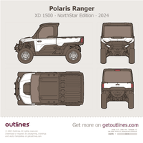 2024 Polaris Ranger XD 1500 NorthStar Edition ∙ Top View Cabriolet blueprint