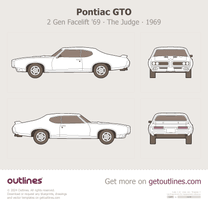 1969 Pontiac GTO 2 Gen ∙ Mk II ∙ Facelift '69 The Judge Coupe blueprint