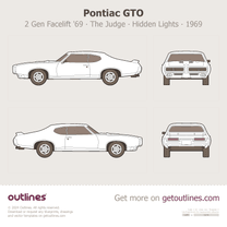 1969 Pontiac GTO 2 Gen ∙ Mk II ∙ Facelift '69 The Judge ∙ Hidden Lights Coupe blueprint