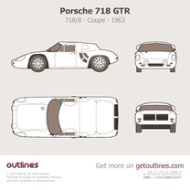 1963 Porsche 718 GTR 718/8 Coupe blueprint